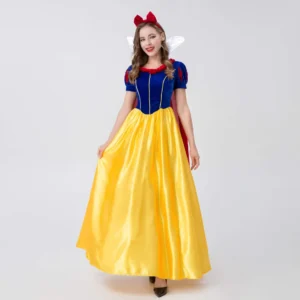 White Cosplay Costume Princess White Snow Cartoon Dress Petticoat Adult Plus size For Women Halloween Party - Image 3
