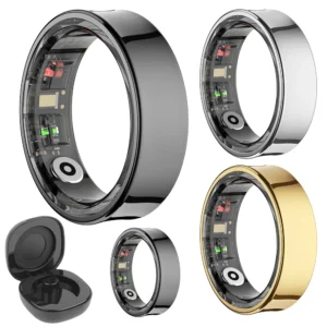 R09 Smart Ring with Charging Case Waterproof Health Fitness Rings Heart Rate Blood Oxygen Sleep Monitoring Ring for Men Women - Image 6