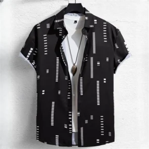 Simple Men's Shirts 3d Patchwork Printing High-Quality Men's Clothing Short Sleeve Beach Party Hawaiian Shirts - Image 5