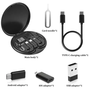 Multi USB Type C to C 60W Charging Adapter Cable Kit USB C to Lighting Conversion Set USB A & Type C to Micro/Type C/Lighting - Image 7