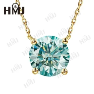 1CT Moissanite Diamond Necklace for Woman Pendant 925 Silver Plated 18k Gold Necklace for Women Chains Party Bridal Fine Jewelry - Image 7