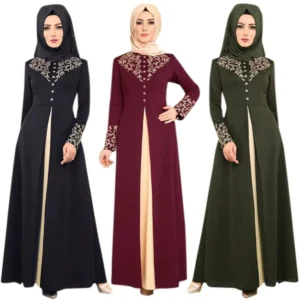Muslim Dress Womens Fashion Abaya Dubai Appliques Turkey Women Elegant Long