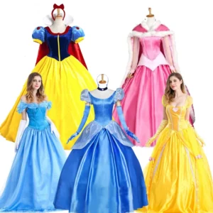 Anime clothing Adult Cosplay Dress Cinderella Costume Snow White Princess Dress Stage clothes Halloween Fancy Dress Ball Gown