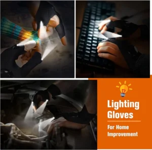 LED Half Finger Glove for Men Women Outdoor Waterproof Night Fishing Bait Cycling Running Flashlight Durable Fingerless Gloves - Image 5