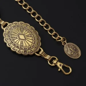 Metal Chain Belt for Women Cowgirl Western Country Chain Belts Adjustable Concho Belt for Sweaters Dresses Jeans - Image 5