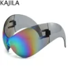 Oversized Y2K Punk One-piece Sunglasses Women Men 2025 Luxury Brand Steampunk Sports Sun Glasses For Lady Windproof Goggle UV400 - Image 7