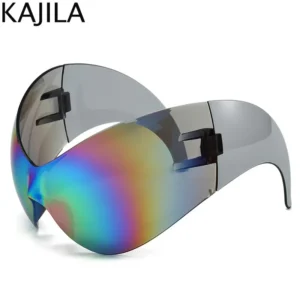 Oversized Y2K Punk One-piece Sunglasses Women Men 2025 Luxury Brand Steampunk Sports Sun Glasses For Lady Windproof Goggle UV400 - Image 7