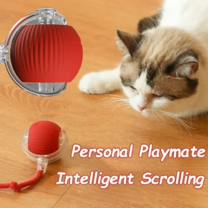 Cat Interactive Ball Toys Automatic Rolling Ball Faux Tail Rechargeable Smart Pet Electric Toy Dog Cat Training Imitate Mouse - Image 4