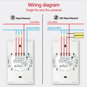 Tuya US WiFi Smart Wall Switch RF433 1/2/3/4 Gang No Neutral Wire Touch Sensor LED Light Switches Smart Home Alexa Google Home - Image 7