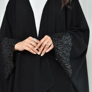 Ramadan Sequin Open Abayas for Women Muslim Dress Islam Jalabiya Eid Djellaba Kebaya Turkey Kaftan Kimono Cardigan Arabic Robe - Image 7