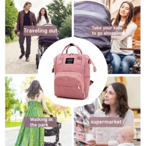 Nappy Backpack Diaper Bag Mummy Large Capacity Bags Mom Baby Multi-Function Waterproof Outdoor Travel Diaper Bags for Baby Care - Image 6