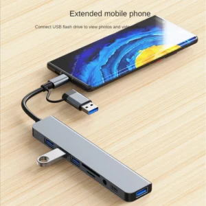 USB 3.0 Type C Adapter Docking Ststion USB 2.0 Port TF SD Card Reader Audio Output Multi-hub Splitter for Macbook Pro Computer - Image 4