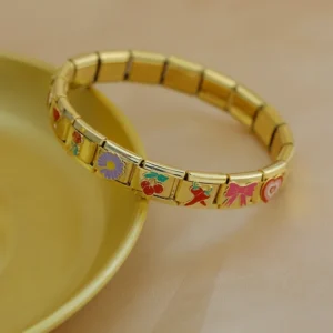 Hapiship Fashion Flower Cherry Heart Kiss Me Pepper Golden Italian Charm Links Fit 9mm Bracelet Drop Shipping Jewelry DJ1373-B - Image 5