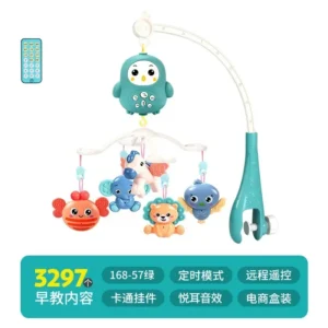 Baby Crib Mobile Rattle Toy For 0-12 Months Infant Rotating Musical Projector Night Light Bed Bell Educational For Newborn Gifts - Image 3