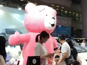 Inflatable Bear Plush Mascot Costume Suit Cosplay Party Furry Dress Outfits Carnival Halloween Xmas Easter Costume No Battery