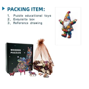 3D Volcanic Eruption Wooden Puzzle Irregular shape animal puzzle gift Family interactive adult stress relief delicate gratitude - Image 4