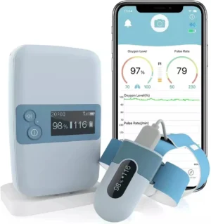 Babyo2 S2 Rechargeable Bluetooth Smart Audio Reminder Wearable Baby Oximeter Spo2 Sleep Heart Rate Baby Blood Oxygen Monitor - Image 7