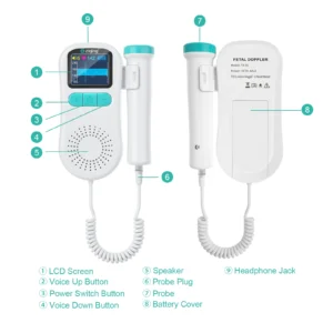 ziqing Doppler Fetal Heartbeat Detector Baby Care The Device Listen Heart Beat Fetal Pregnancy Ultrasound Rate Detection bebey - Image 5