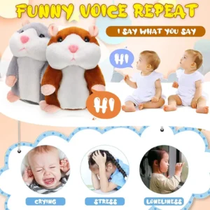 Learn To Imitate Talking Little Hamster Animal Plush Funny Toy Talking Nod Hamster Doll Soothing Crying Baby Toy Kids Gift - Image 6