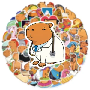 10/30/55pcs Kawaii Animal Capybara Graffiti Stickers Cute Waterproof Decals for Diary Stationery Phone Funny Kid DIY Sticker Toy - Image 3