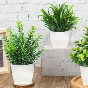 1PCS Artificial Potted Plant Scene Desktop Home Office Shelf Decor Tabletop Landscape Bonsai Wedding Room Party Accessories Vine - Image 4