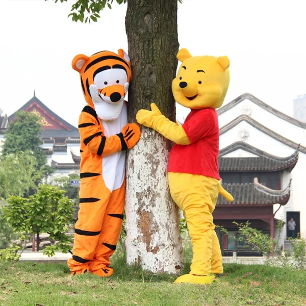 Disney Pooh Bear Mascot Costume Cartoon Character Winnie Bear Hilarious Cosplay Suit Advertising Carnival Party Fancy Dress - Image 6
