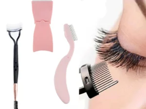 NEW Eyelash Beauty Collapsible Separator Portable Eyelash Brush Comb Mascara Curl Eye Lash Stainless Steel Eyelash Combing Tools