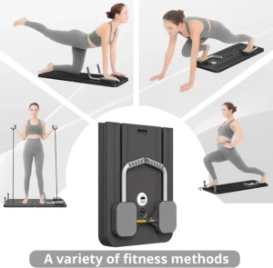 Multi-functional Foldable Pilates Board Pilates Equipment Safe Home Gym Equipment abdominal Board with Resistance Bands - Image 6