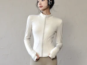 Long Sleeve Sports Jacket Women Zip Fitness Yoga Shirt Winter Warm Gym Top Activewear Running Coats Workout Clothes For Cycling