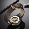 Wrist Watch For Men Waterproof Automatic Mechanical Watch Men's watch Retro montre homme with Genuine Leather relogio masculino - Image 7
