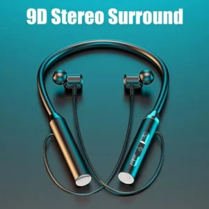 Wireless Headphones Bluetooth 5.0 Neckband Earphones Silicone Hifi 9D Stereo Sports Headset Halter Waterproof Magnetic Earbuds - Image 4