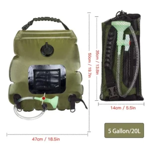 1PCS 20L Outdoor Camping Shower Bag Solar Heated Portable Bathing Bag Use Durable PVC Quick Heat-Up Outdoor Bath Water Bag - Image 5