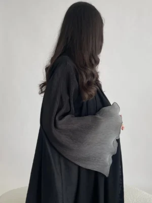 Muslim Flare Sleeve Casual Arabian Abayas Middle-East Elegant Open Front Abaya Turkey Kaftans Women Jilbabs Islamic Maxi Dresses - Image 7