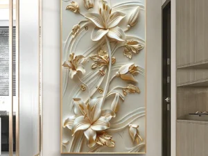 Vintage White Flower Canvas Painting Retro Magnolia Flower Wall Arts Lily Floral Posters Prints Home Porch Wall Decor No Frame