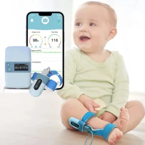 Babyo2 S2 Rechargeable Bluetooth Smart Audio Reminder Wearable Baby Oximeter Spo2 Sleep Heart Rate Baby Blood Oxygen Monitor - Image 4