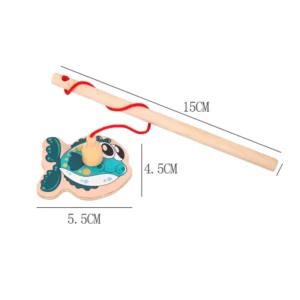 Montessori Wooden Fishing Toys For Children Magnetic Marine Life Cognition Fish Games Parent-Child Interactive Educational Toy - Image 7