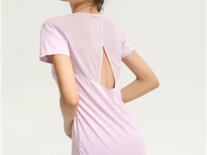 New Mesh Breathable Fitness Yoga Shirt Hollow Beauty Back Sports Top Loose and Quick-drying Short-sleeved T-shirt Women's Blouse