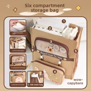 Student Tutorial Bag Canvas Handbag Book Carrier Oxford Cloth Material Chinese Art Elementary And Middle School Students - Image 4
