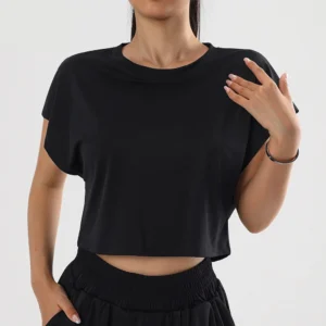 Women's quick drying loose sports short sleeved T-shirt comfortable sweat absorbing running clothes yoga fitness top - Image 5