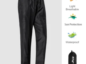 JNLN Men Women Waterproof Hiking Pants Camping Trekking Climbing Rain Pants Unisex Outdoor Sports Quick Dry Mountain Trousers