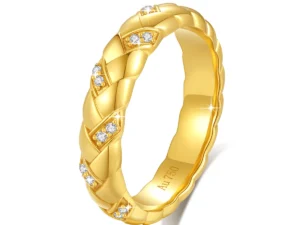100% Real 18k Gold Wedding Ring For Women Certified Shine Moissanite Diamond Jewellery Luxury Brands Engagement Gifts Wholesale