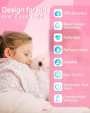 HealthTree Medical Baby Finger Pulse Oximeter Pediatric SpO2 Blood Oxygen Saturation Meter Neonatal Infant Children Kids - Image 6
