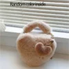 Faux Fur Heart-shaped Women Small Handbags Fluffy Plush Ladies Chain Shoulder Bag Fashion Female Furry Daily Clutch Purse - Image 6
