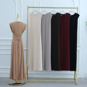 Inner Abaya for Women Plain Sleeveless Muslim Long Dress Under Abayas Kimono Dubai Turkey Slip Dresses Ramadan Eid - Image 7