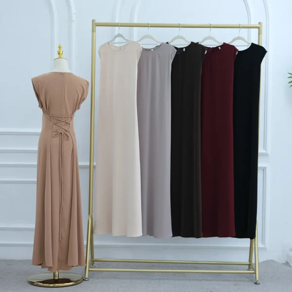 Inner Abaya for Women Plain Sleeveless Muslim Long Dress Under Abayas Kimono Dubai Turkey Slip Dresses Ramadan Eid - Image 7
