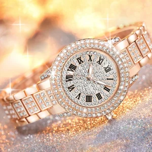 Casual Elegant All-Star Women's Quartz Watch Shiny Fine Zircon Mechanical Lady Wristwatches Fashion Folding Watches Buckle Watch - Image 6