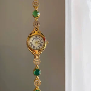 Womens Watches for Girls Wrist Quartz Watch Bangle Bracelet Style Gold Green Diamond Orologio Ladies Luxury Wristwatch New Clock - Image 6