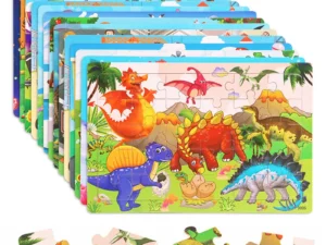 Economy 30piece Montessori 3D Puzzle Cartoon Animal Wooden Jigsaw Puzzle Board Game Educational Toys For Children Gifts
