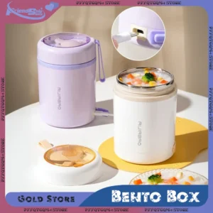 600ML Bento Box Electric Heating Lunch Box USB Portable Picnic Drink Food Heater Stainless Steel Thermal Lunch Boxes for Office