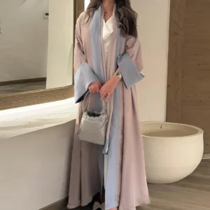 Middle-East Ethnic Clothing Loose Abaya Muslim Women Full Sleeve Abayas Turkey Kaftans Arabian Jilbabs Islamic Maxi Dresses